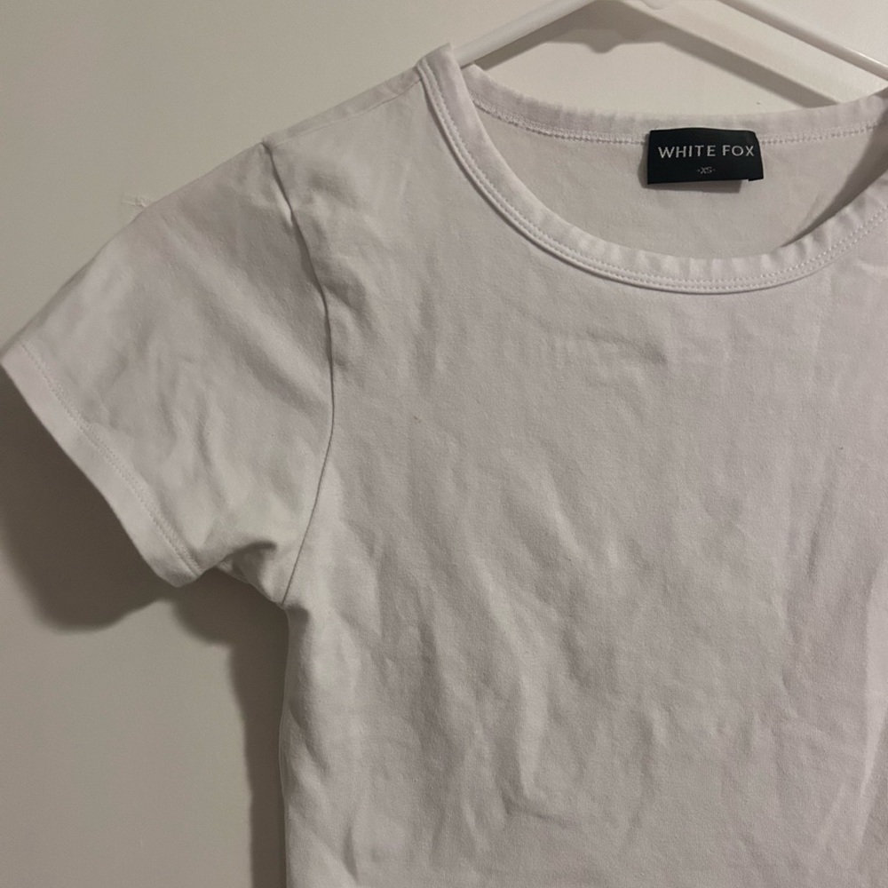 White Fox White Crop Top